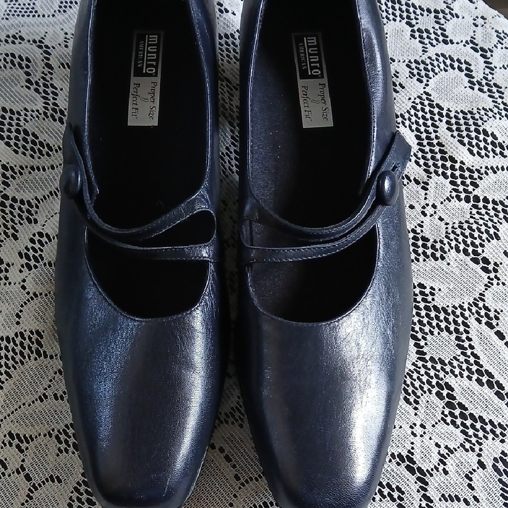 Munro Navy Mary Jane Shoes
